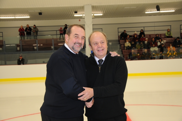 Ministre Denis Lebel et le maire de Dolbeau-Mitassini, M.Georges Simard.